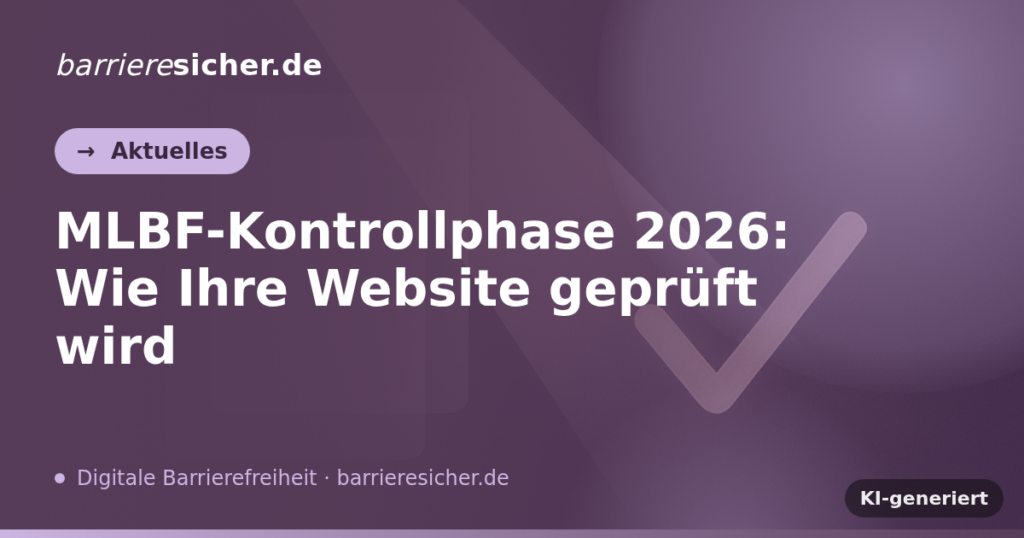 MLBF-Kontrollphase 2026: Wie Ihre Website geprüft wird